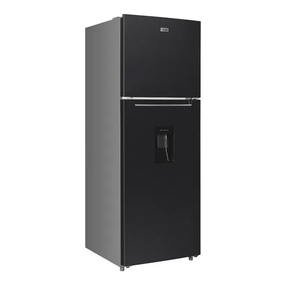Heladera con freezer Tem T0URF39DBI5415 color negro acero inoxidable con capacidad de 330L