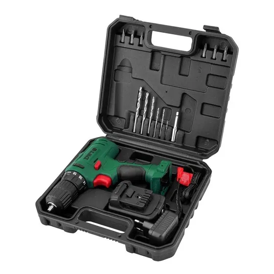 Parafusadeira Furadeira A Bateria Dwt Pfd120 Bivolt + Maleta Cor Verde-escuro 110V/220V