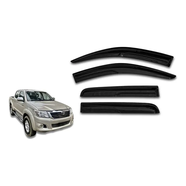 Cubrelluvias Para Toyota Hilux Vigo 2007-2015 Negras Tirorex