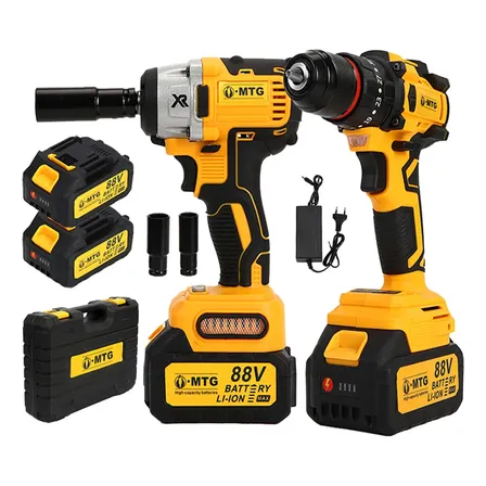 Kit Matougu 2 Parafusadeira E Chave De Impacto A Bateria 88v