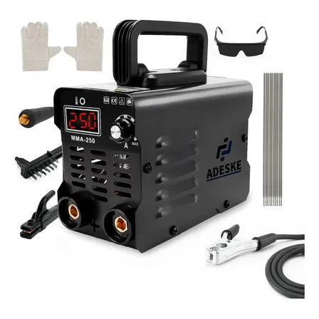 Máquina de Solda Adeske MMA-250 Inversora 250A com Display Digital