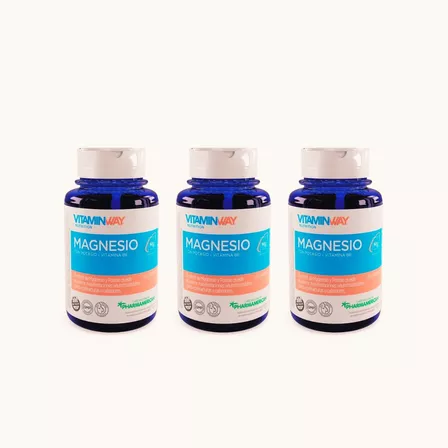 Magnesio X 60 Capsulas Vitaminway X3 Frascos