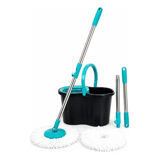 Mop Giratorio Mop Giratório 360 Com Esfregão E Centrifuga Balde 8,7 Litros Preto
