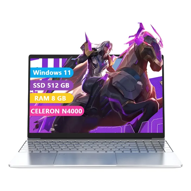 Laptop N4000 4 Núcleos 8gb Ram 512gb Ssd Panel De 15.6  Fhd