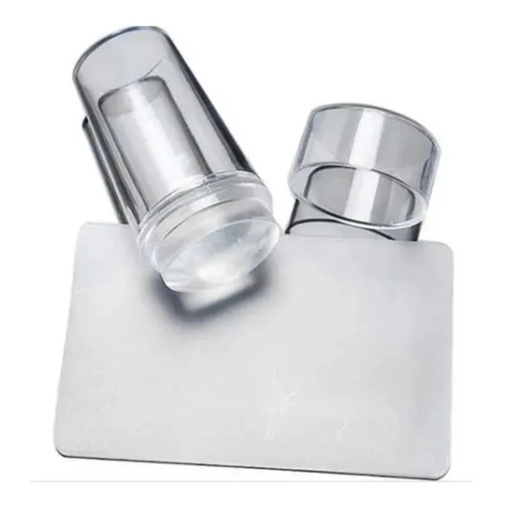 Sello Para Stamping Transparente Con Raspador Y Tapa