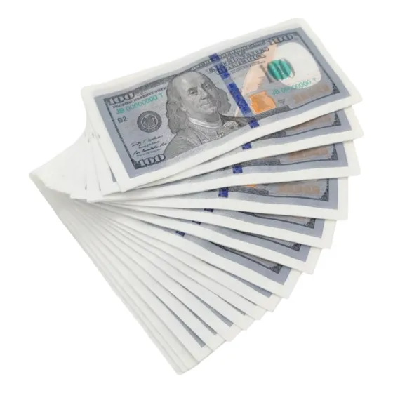 Servilletas × 16 Billete Dólar 100 Cotillón Cumpleaño Moneda