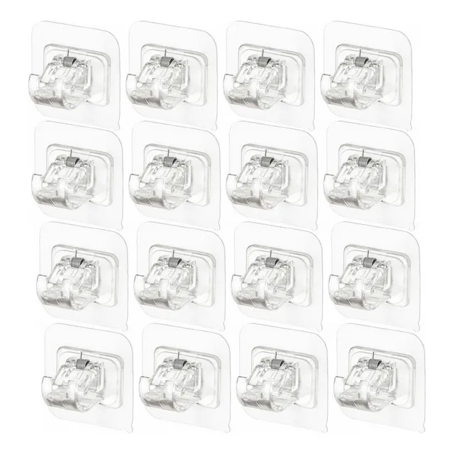 16×pcs Soportes Para Barra Cortina Sin Taladro Autoadhesivos