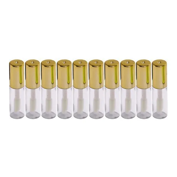 2 X 10 Uds. Tubos De Brillo Labial Envases De Bálsamo