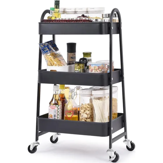 Carro Organizador 3 Estantes Con Ruedas Multiuso Reforzado ®