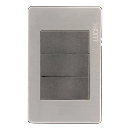 Placa De Acero Inoxidable Tapa Ciega, Plata/anonizada Lucek Color Anonizado