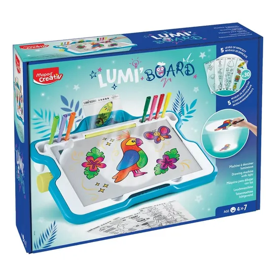 Kit Pizarra Con Luz Maped Lumi Board Aprender A Dibujar