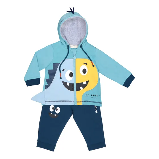 Conjunto Bebé Dino Niño Sport Franela Celeste Infanti W25