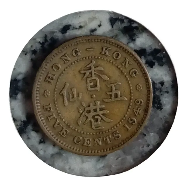  Moneda Honk Kong Britanico 1949 Five Cents