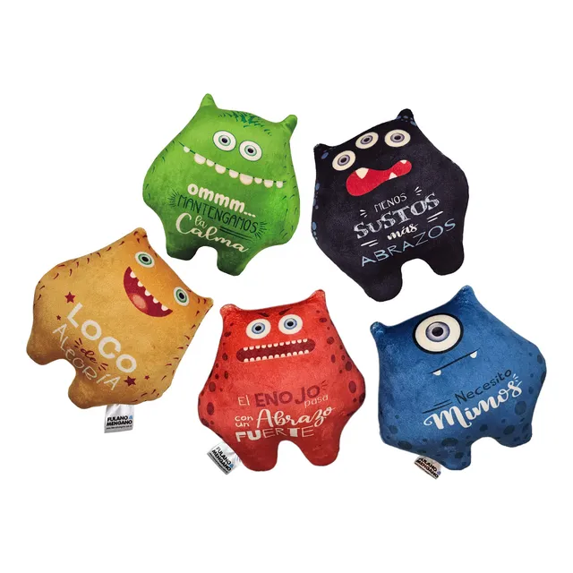 Muñeco De Emociones Niños Almohadón Monstruo Grande Colores