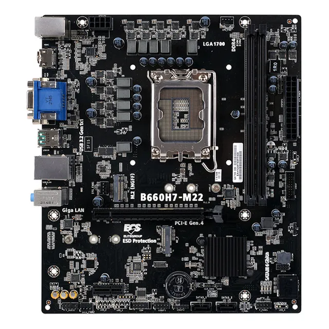Tarjeta Madre Ecs B660h7-m22 - 1700 Ddr4 Micro Atx Negro