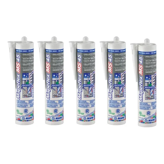 Mapeflex Ms 45 Blanco 5 Piezas (adhiere En Sup. Humedas)