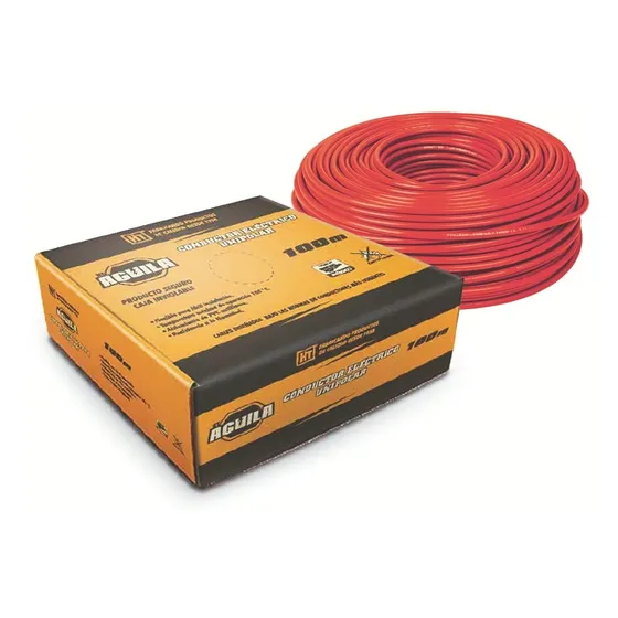 Cable Cal. 14 Rojo Thw 1 Hilo 100m Aguila 200254