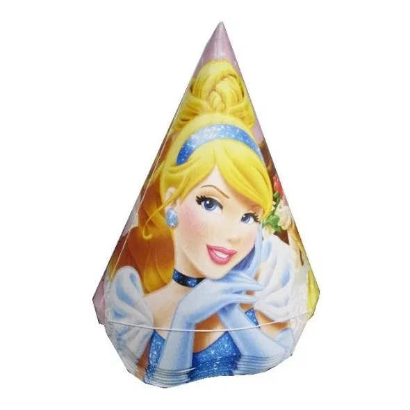 Pack 8 Gorros Cumpleaños Princesas Disney Original Cotillón 