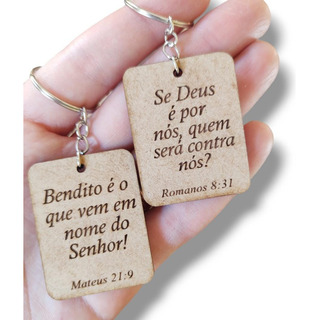 Kit 35 Chaveiros Mdf Cru Versículo Bíblico Lembrancinha Kit 35 Chaveiros Mdf Cru Versículo Bíblico Lembrancinha