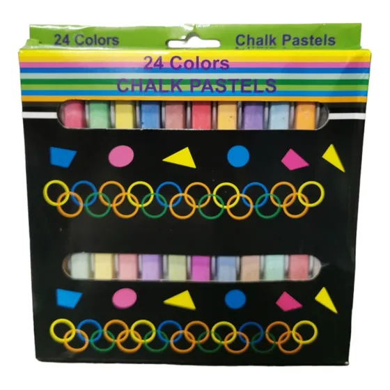 Tiza Escolar Colores Pastel Chalk X 24