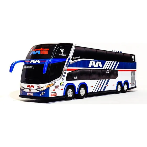 Miniatura De Ônibus Viação Ava 1800 Dd G7 1/43 Colecionável