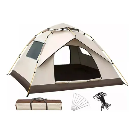 Tienda Casa Campaña Grandes Para Acampar 4 Persona 210x215cm Beige