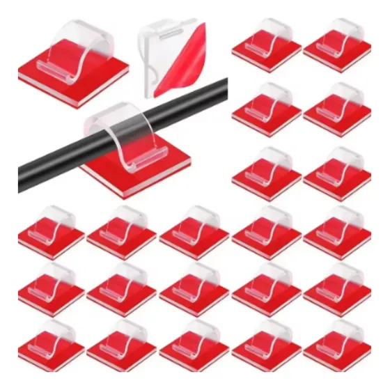 Clips Organizadores De Cables Autoadhesivos