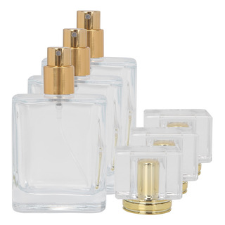 Botella De Perfume Recargable 50 Ml Spray De Vidrio Transpar Botella De Perfume Recargable 50 Ml Spray De Vidrio Transpar