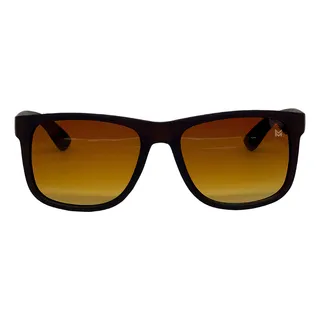 Ăculos De Sol Masculino Quadrado Com Proteção Uv400 Marrom + Case Ăculos De Sol Masculino Quadrado Com Proteção Uv400 Marrom + Case