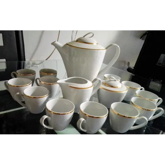 Vajilla Italiana Porcelana Le Gioie Borde De Oro 6 O 12 Ptos