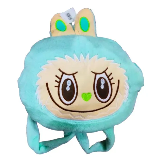 Cartera De Labubu Almohada + Manta De Labubu Calienta Manos Agua Felpa Felpa Agua