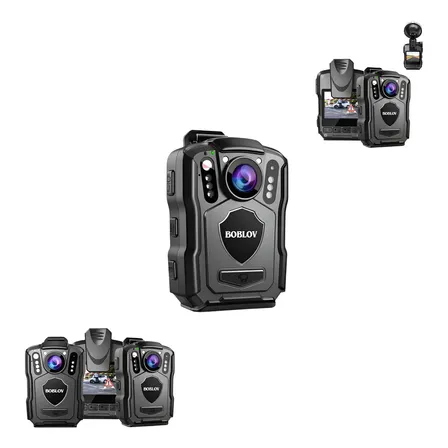 Câmera Bodycam Policial M5 Com Visão Noturna 2k Full Hd Preto Fosco