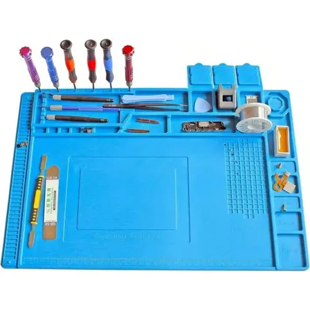 Tapete Silicona Para Soldadura Esd 500°c Azul