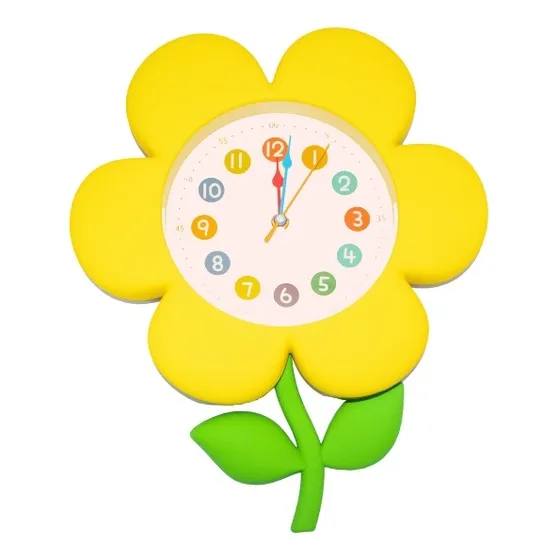  Reloj De Pared Con Diseño De Flor Accesorio De Decoración