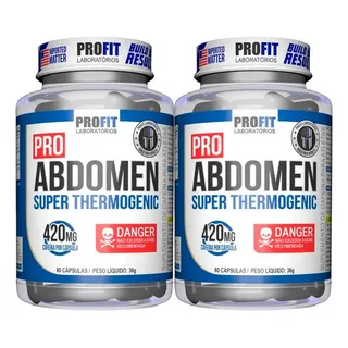 Kit 2x Pro Abdomen TermogĂȘnico 420mg CafeĂna 60caps Profit Sabor Sem Sabor Kit 2x Pro Abdomen TermogĂȘnico 420mg CafeĂna 60caps Profit Sabor Sem Sabor