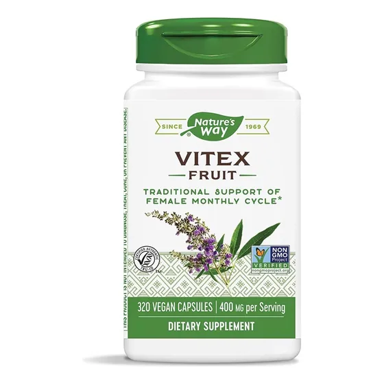 Nature's Way Vitex Fruit 400mg 320 Cápsulas Sabor Sin Sabor