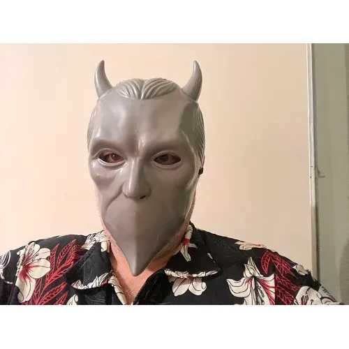 Máscara De Halloween Satânica Nameless Ghouls Banda Ghost Bc Cor Cinza