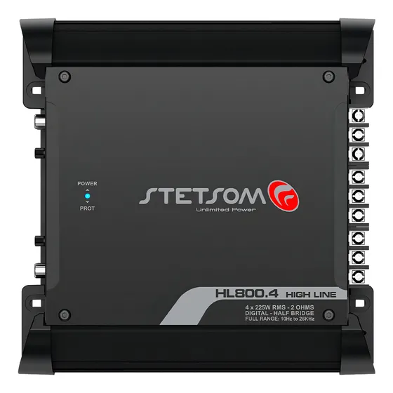 Módulo Amplificador Stetsom Hl800.4 800 Wrms 2 Ohms 4 Canal Cor Preto