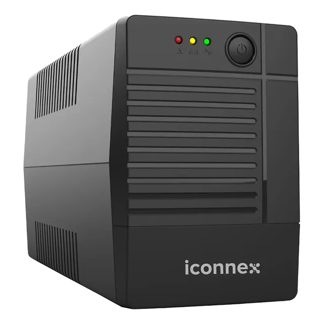 Ups Interactiva Iconnex 6 Tomas Regulados 600va/360w Negro