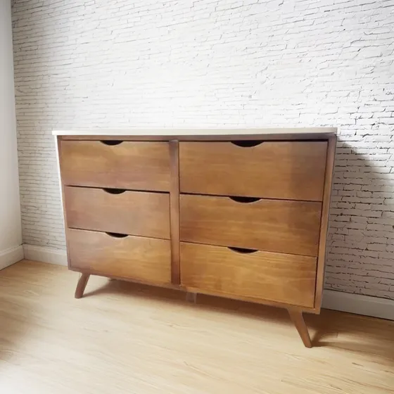 Cajonera Doble | 6 Cajones | Placa Cedro Maciza | Plakards