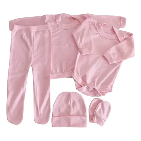 Ajuar Bebé 5 Piezas De 0 A 3 Meses Niño-niña Algodón Rosa 0  - 3 Meses