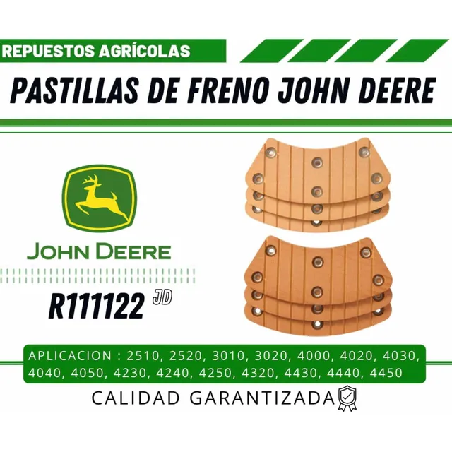 Pastillas De Freno Tractor John Deere R111122 Original