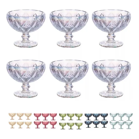 Jogo De 6 Taças Sobremesa Furta Cor Diamond 310ml Ke Home