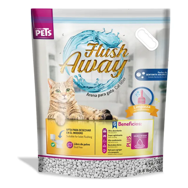 Arena Para Gato Especial Soluble En Inodoro 4kg Fancy Pets