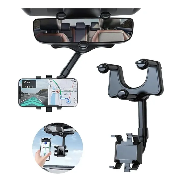 Soporte Holder Giratorio Para Celular Espejo Retrovisor Auto