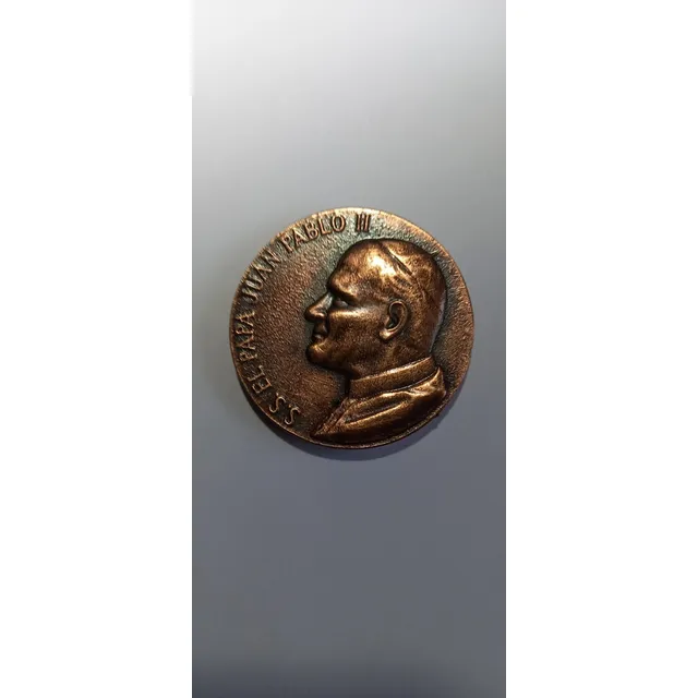 Moneda De Cobre 40mm Juan Pablo Ii , Visita  A Chile, 1987. 
