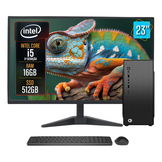 Computador Completo 2eletro Speed Intel Core I5, 16gb Ram, Ssd 512gb, Bivolt, Monitor 23 Full Hd - Cd2e-0132sp