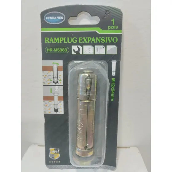 Ramplug Expansivo De 1/2 Pulgada Rosca M12 X 94mm