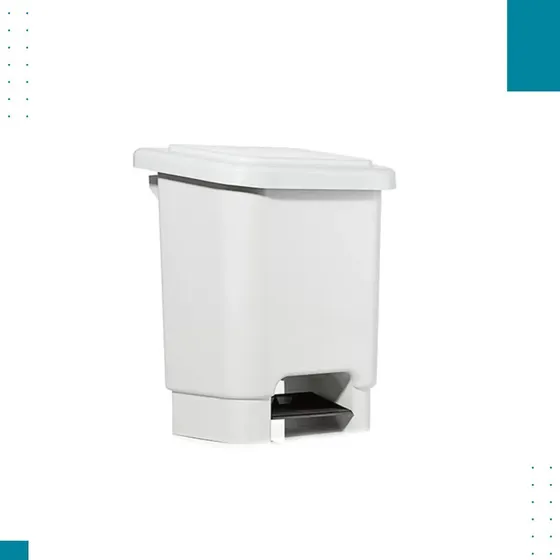 Lixeira retangular com pedal profissional 15L