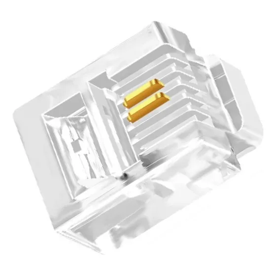 Plug Rj11 2 Pines Para Telefono 100 Piezas E22-100